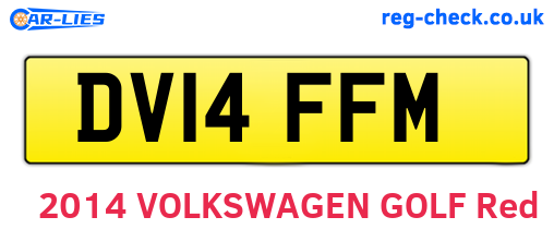DV14FFM are the vehicle registration plates.