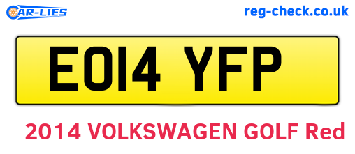 EO14YFP are the vehicle registration plates.