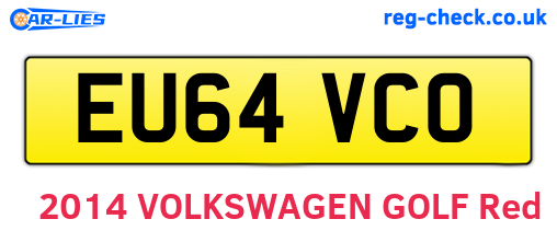EU64VCO are the vehicle registration plates.