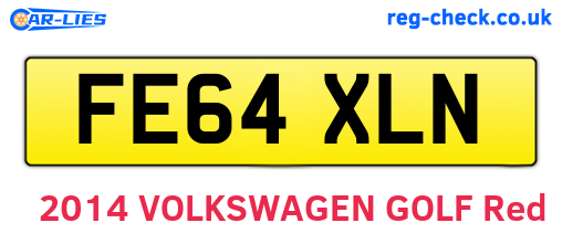 FE64XLN are the vehicle registration plates.