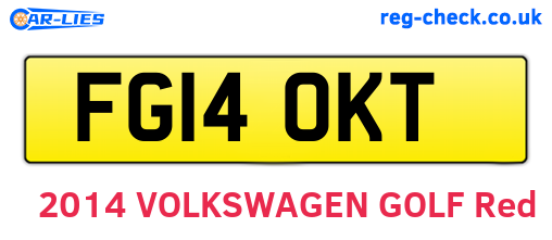 FG14OKT are the vehicle registration plates.