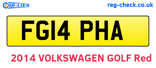 FG14PHA are the vehicle registration plates.