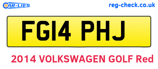FG14PHJ are the vehicle registration plates.