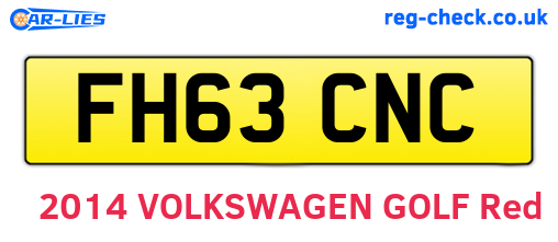 FH63CNC are the vehicle registration plates.