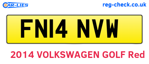 FN14NVW are the vehicle registration plates.