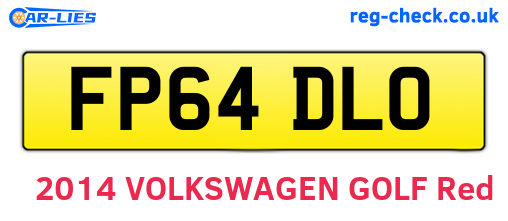 FP64DLO are the vehicle registration plates.
