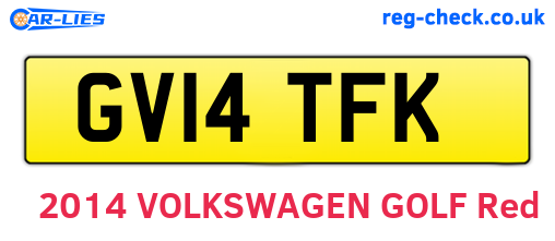 GV14TFK are the vehicle registration plates.