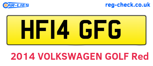 HF14GFG are the vehicle registration plates.