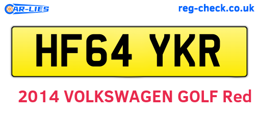 HF64YKR are the vehicle registration plates.