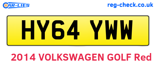 HY64YWW are the vehicle registration plates.