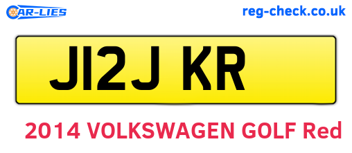 J12JKR are the vehicle registration plates.