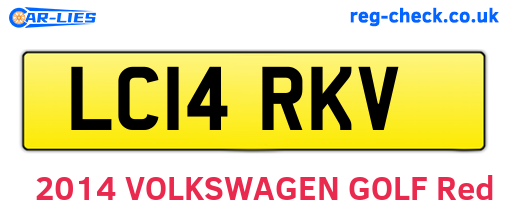 LC14RKV are the vehicle registration plates.