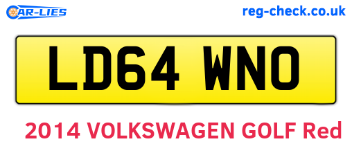 LD64WNO are the vehicle registration plates.