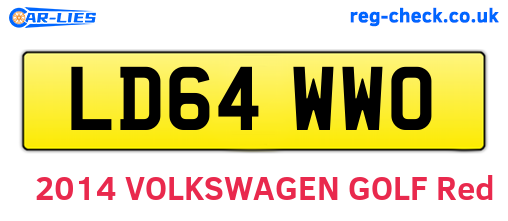 LD64WWO are the vehicle registration plates.