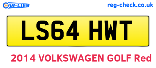 LS64HWT are the vehicle registration plates.