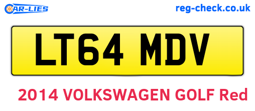 LT64MDV are the vehicle registration plates.