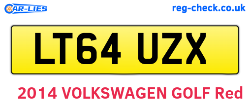 LT64UZX are the vehicle registration plates.