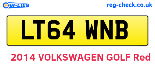 LT64WNB are the vehicle registration plates.