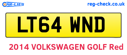 LT64WND are the vehicle registration plates.