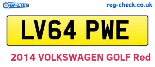 LV64PWE are the vehicle registration plates.