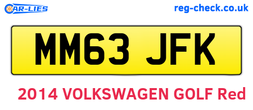 MM63JFK are the vehicle registration plates.