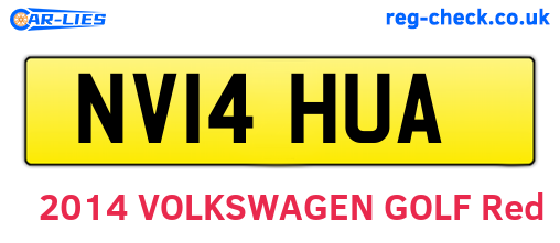 NV14HUA are the vehicle registration plates.