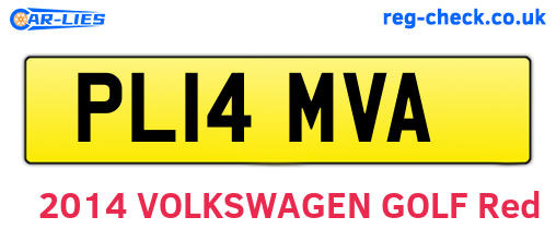 PL14MVA are the vehicle registration plates.