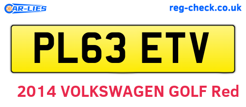 PL63ETV are the vehicle registration plates.