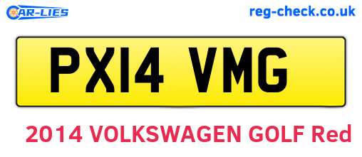 PX14VMG are the vehicle registration plates.