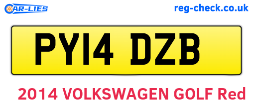 PY14DZB are the vehicle registration plates.