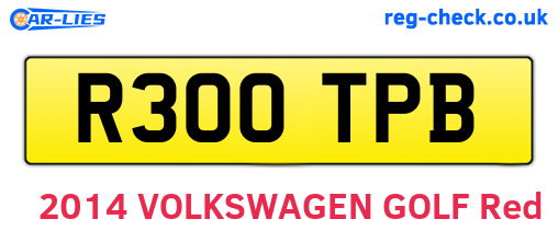 R300TPB are the vehicle registration plates.