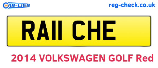 RA11CHE are the vehicle registration plates.