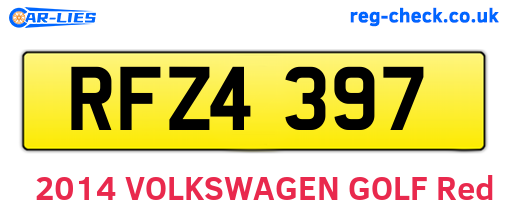 RFZ4397 are the vehicle registration plates.