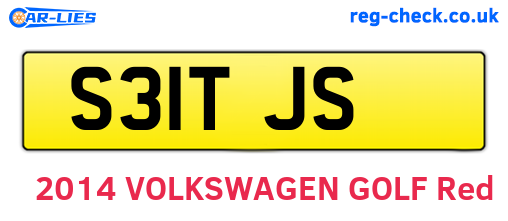 S31TJS are the vehicle registration plates.