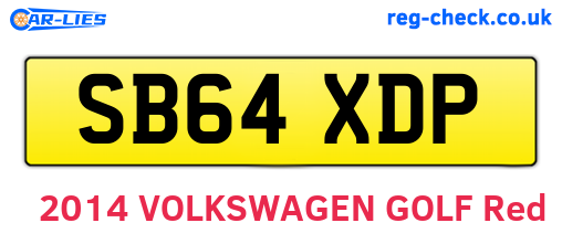 SB64XDP are the vehicle registration plates.