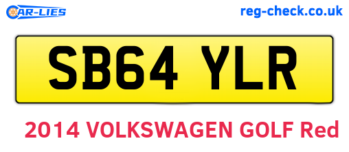 SB64YLR are the vehicle registration plates.