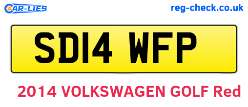 SD14WFP are the vehicle registration plates.