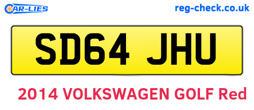 SD64JHU are the vehicle registration plates.