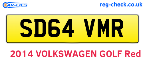 SD64VMR are the vehicle registration plates.