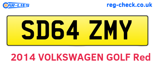 SD64ZMY are the vehicle registration plates.