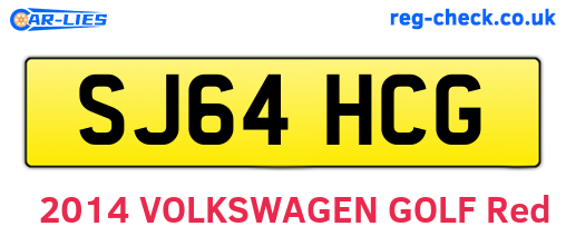 SJ64HCG are the vehicle registration plates.