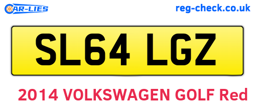 SL64LGZ are the vehicle registration plates.