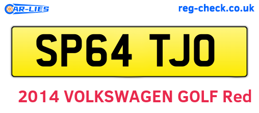 SP64TJO are the vehicle registration plates.