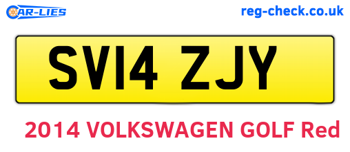 SV14ZJY are the vehicle registration plates.