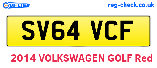 SV64VCF are the vehicle registration plates.