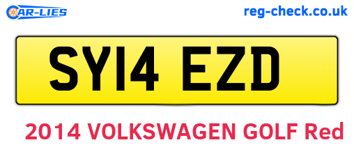 SY14EZD are the vehicle registration plates.