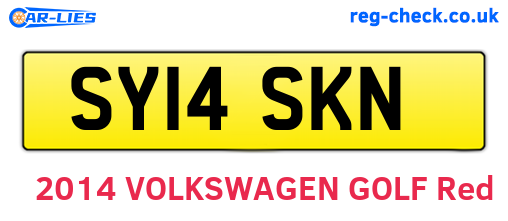 SY14SKN are the vehicle registration plates.