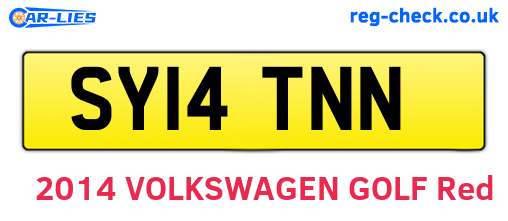 SY14TNN are the vehicle registration plates.