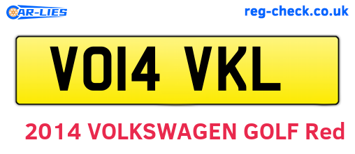 VO14VKL are the vehicle registration plates.