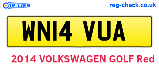 WN14VUA are the vehicle registration plates.